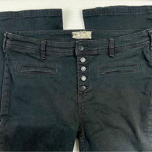 Free People Black Flare & Wide Leg Jeans B2